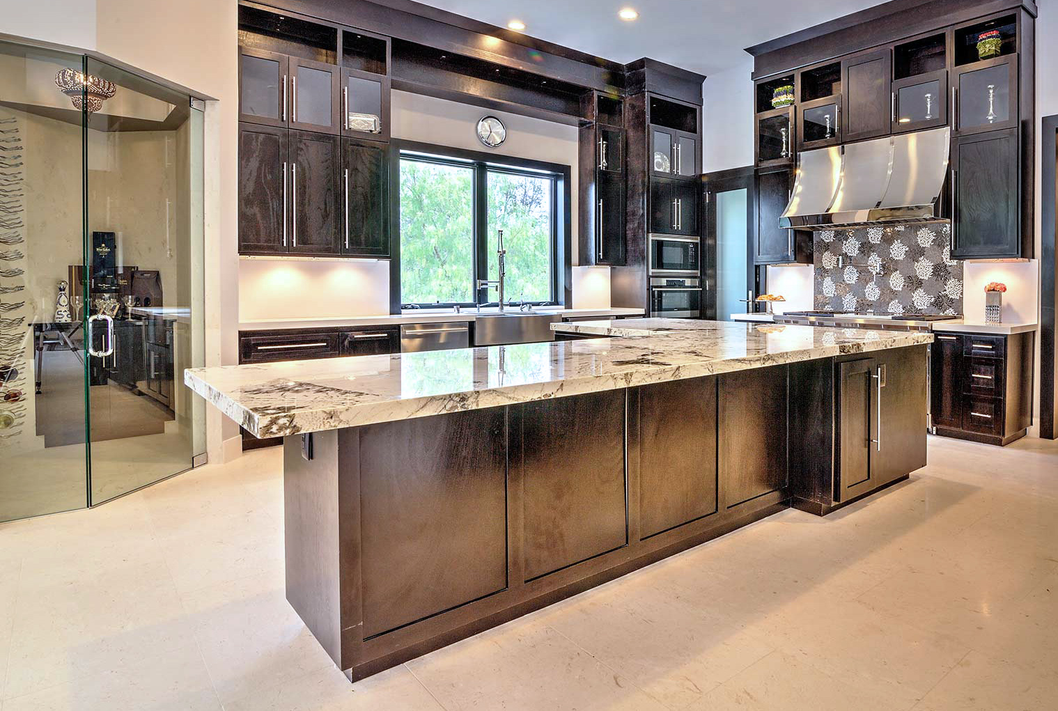 Delicatus granite featured in modern kitchen island