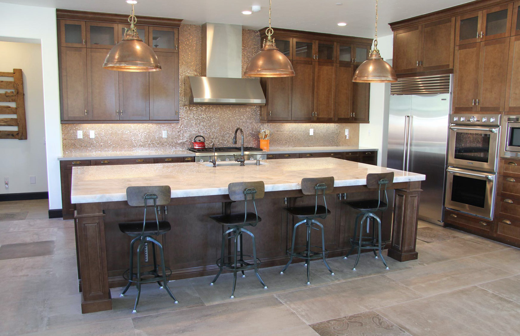 Lumix quartzite installed on kitchen countertops