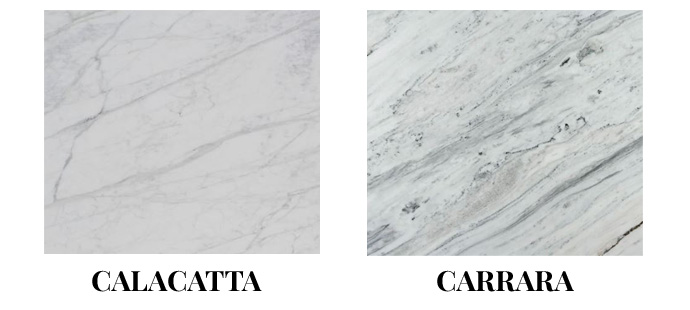 Calacatta and Carrara close up