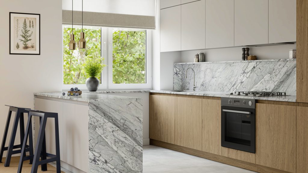 Spring home renovation 2026 with white marble accents