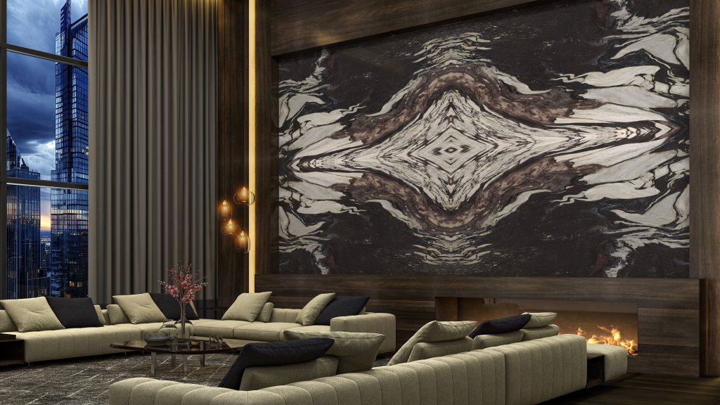 living room statement wall