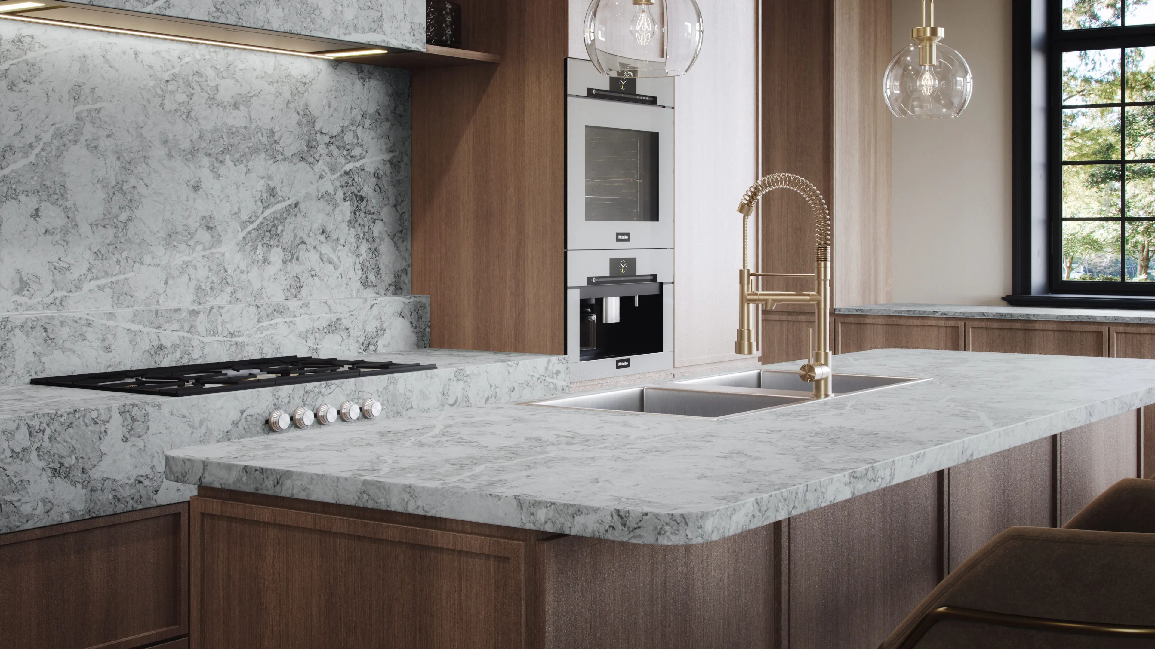 その他 minee3 Pastel Marine Ijen Quartz Kitchen Countertops - Architectural Surfaces