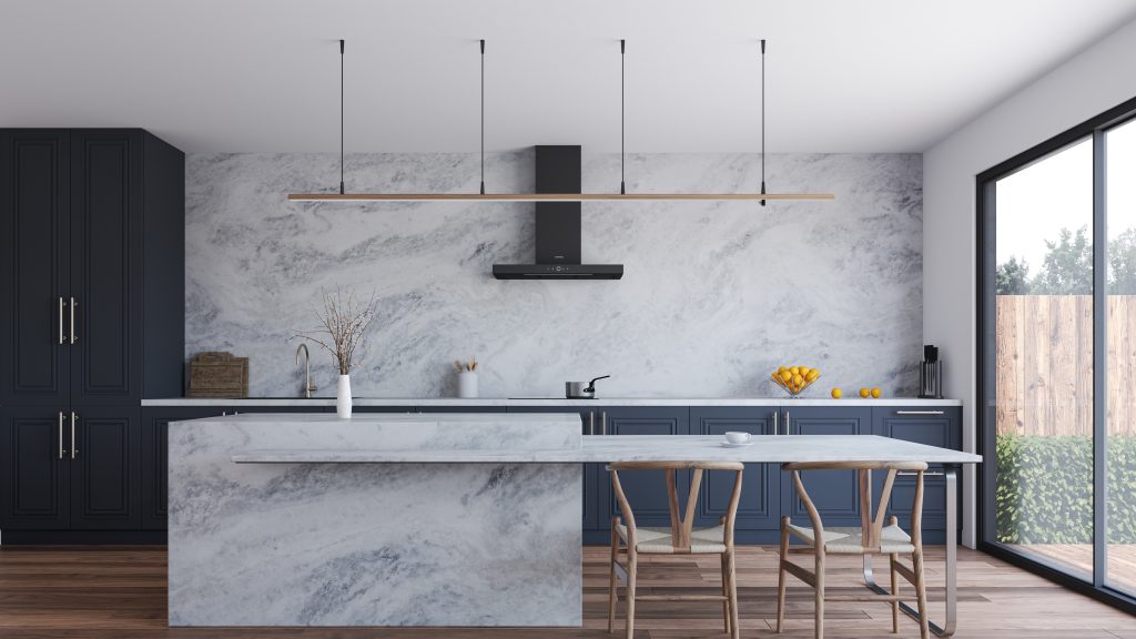 best countertop finish for kitchen Shadow Storm marble polished white